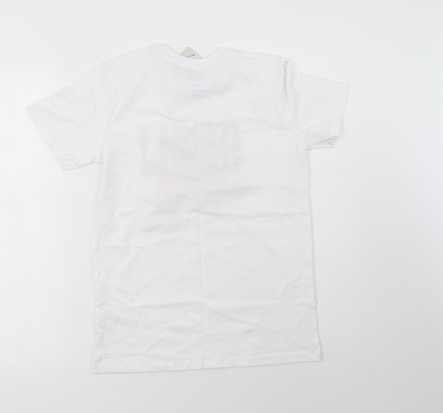 Primark Boys White  Cotton Basic T-Shirt Size 11-12 Years Crew Neck  - Goal!
