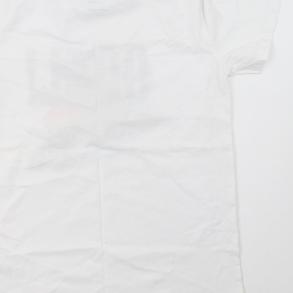Primark Boys White  Cotton Basic T-Shirt Size 11-12 Years Crew Neck  - Goal!