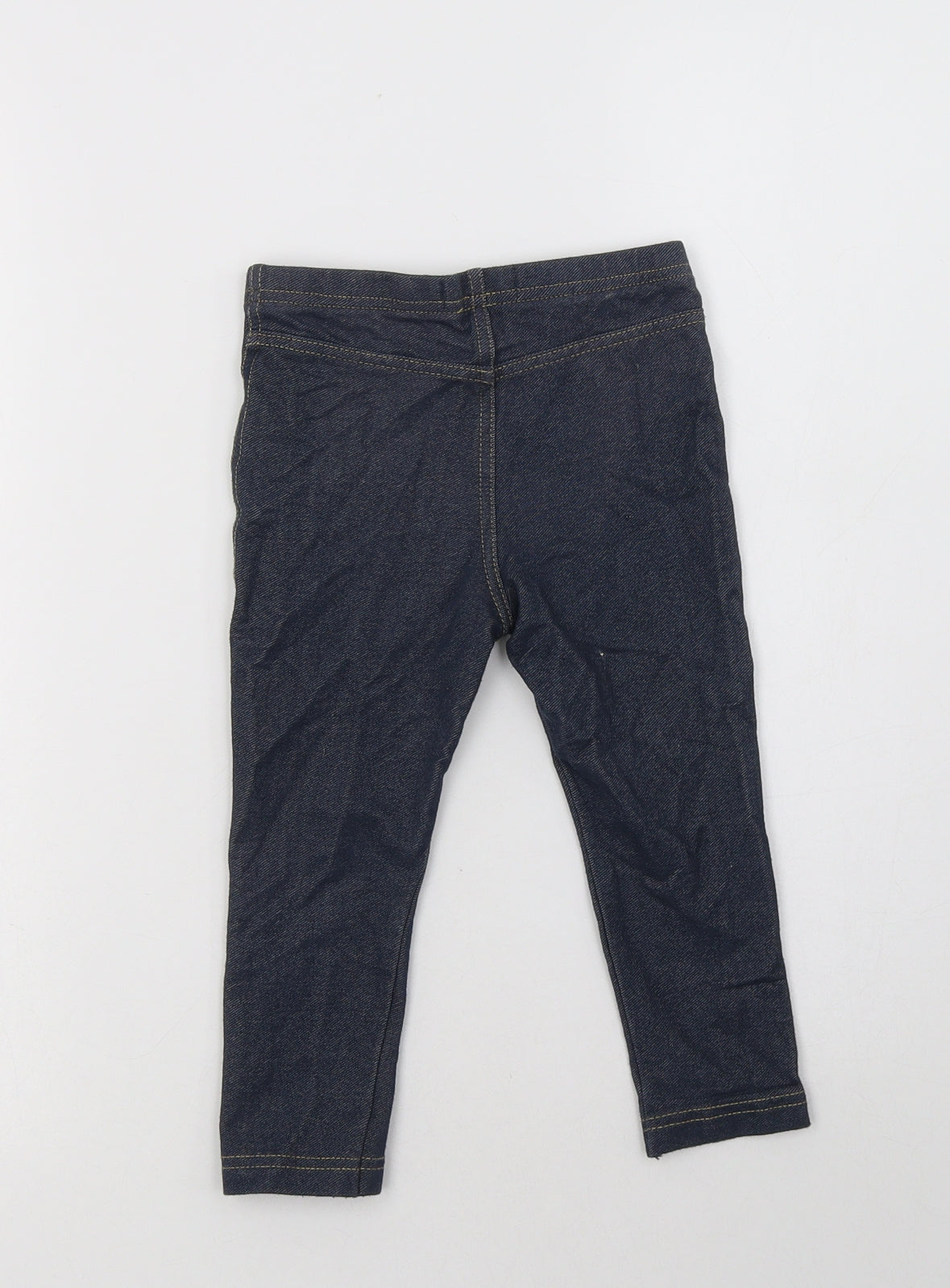 Primark Girls Blue  Cotton Jegging Trousers Size 3-4 Years  Regular