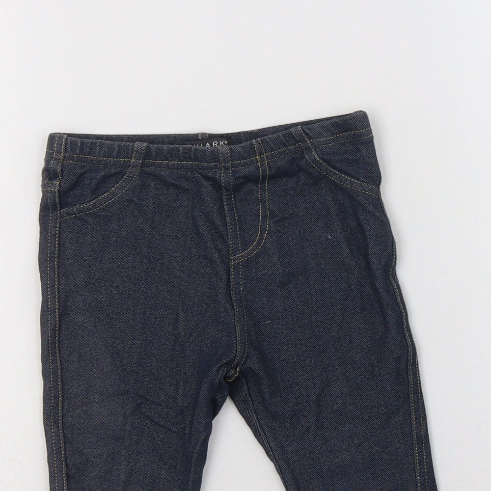 Primark Girls Blue  Cotton Jegging Trousers Size 3-4 Years  Regular
