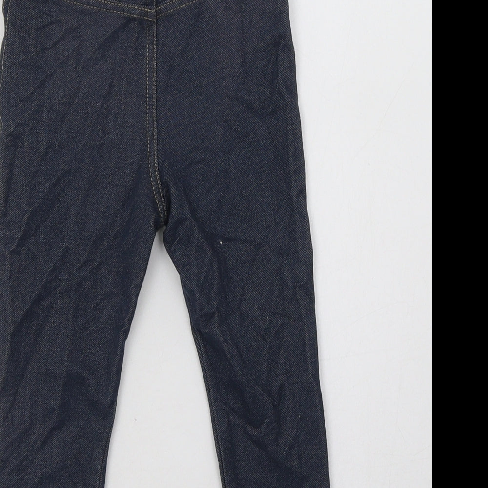 Primark Girls Blue  Cotton Jegging Trousers Size 3-4 Years  Regular