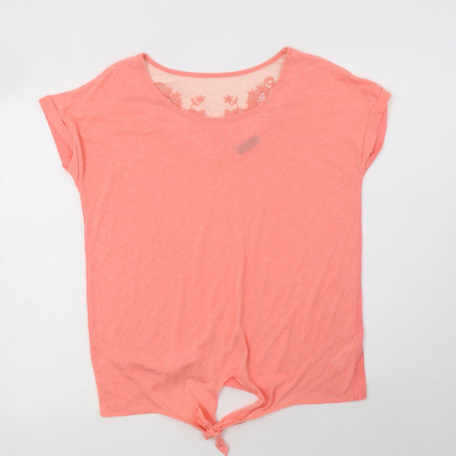 F&F Womens Pink  Polyester Basic Blouse Size 10 Round Neck - la