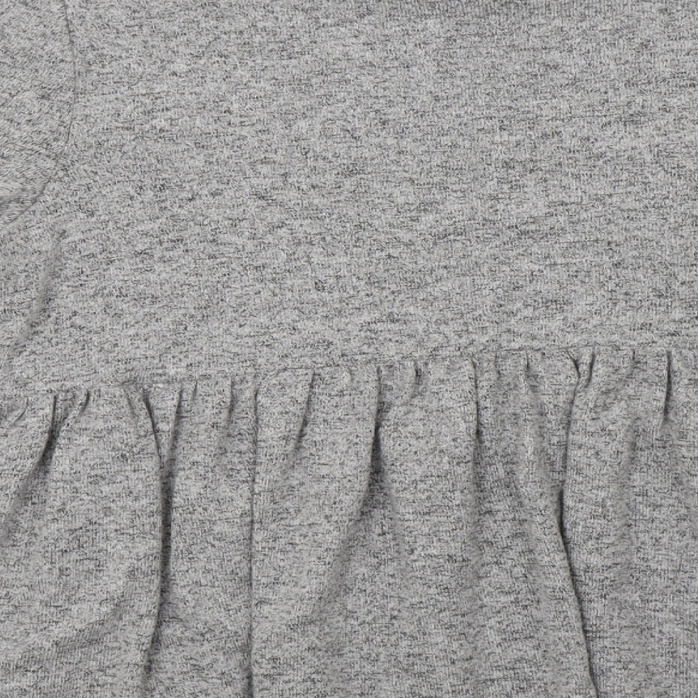 F&F Womens Grey Crew Neck  Viscose Pullover Jumper Size 14