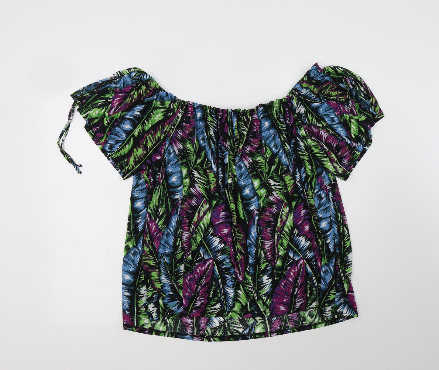 George Womens Multicoloured Floral Polyester Basic Blouse Size 18 Off the Shoulder