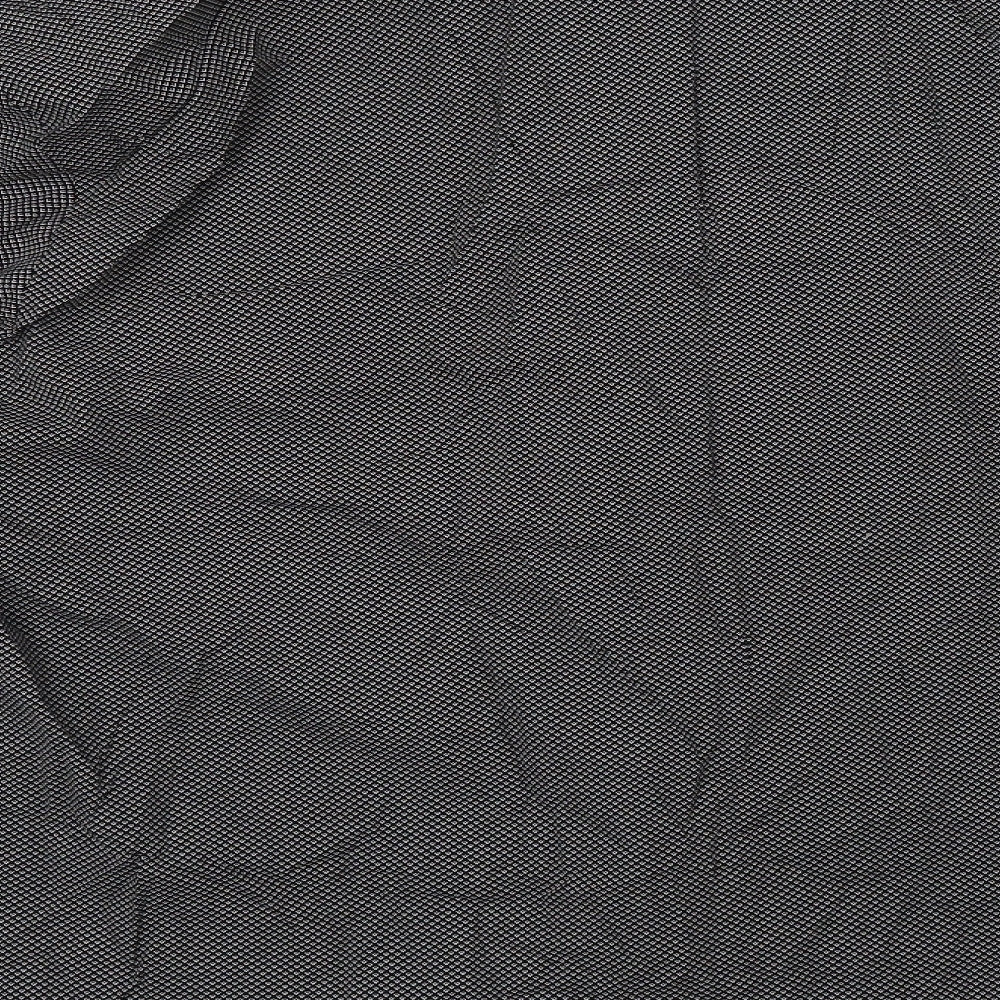 George Mens Black Geometric Cotton  Pyjama Top Size 2XL  Button