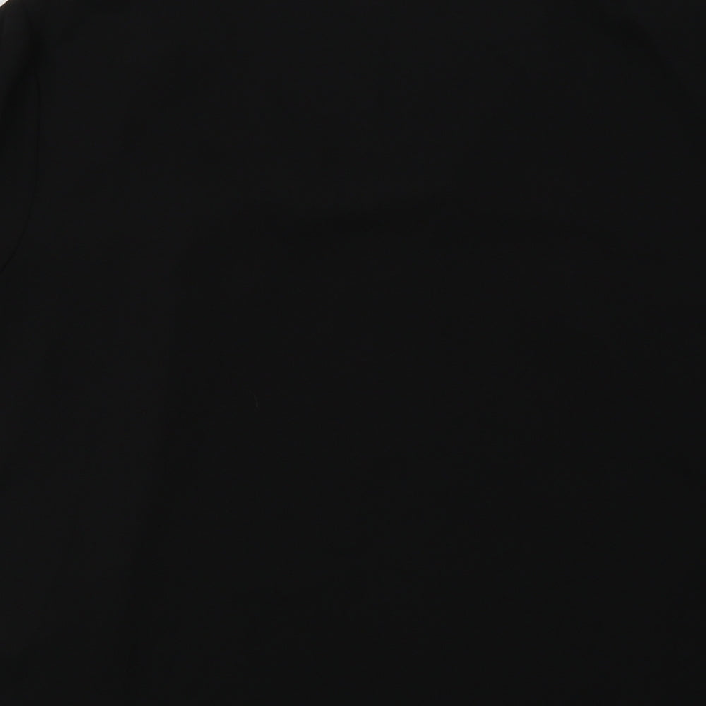 F&F Womens Black  Polyester Basic Blouse Size 16 V-Neck