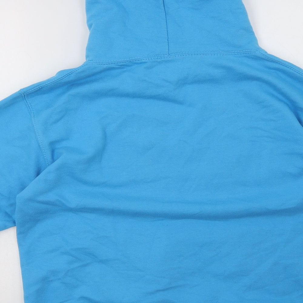 Awdis Womens Blue  Cotton Pullover Hoodie Size S   - Little Mix