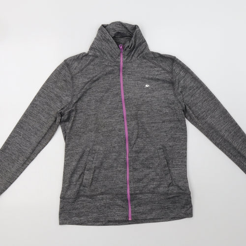 F&F Womens Grey  Polyester Full Zip Sweatshirt Size M  Zip