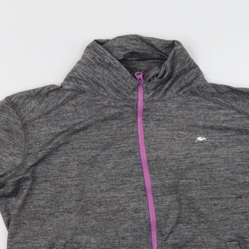 F&F Womens Grey  Polyester Full Zip Sweatshirt Size M  Zip