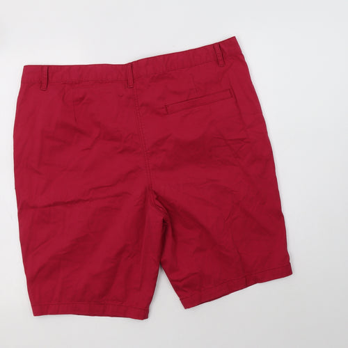 Papaya Womens Pink  Cotton Chino Shorts Size 18 L10 in Regular Button
