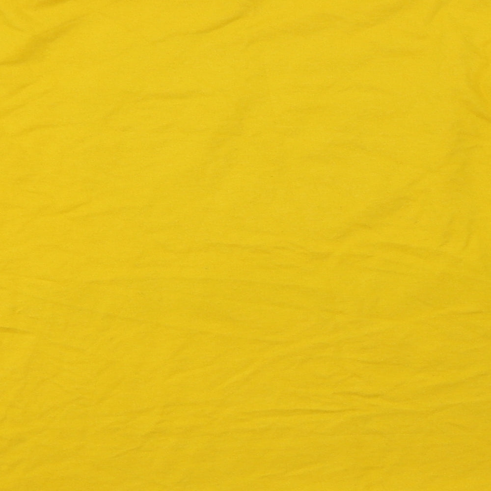 NEXT Girls Yellow  Cotton Basic Blouse Size 11 Years Crew Neck  - Pokemon