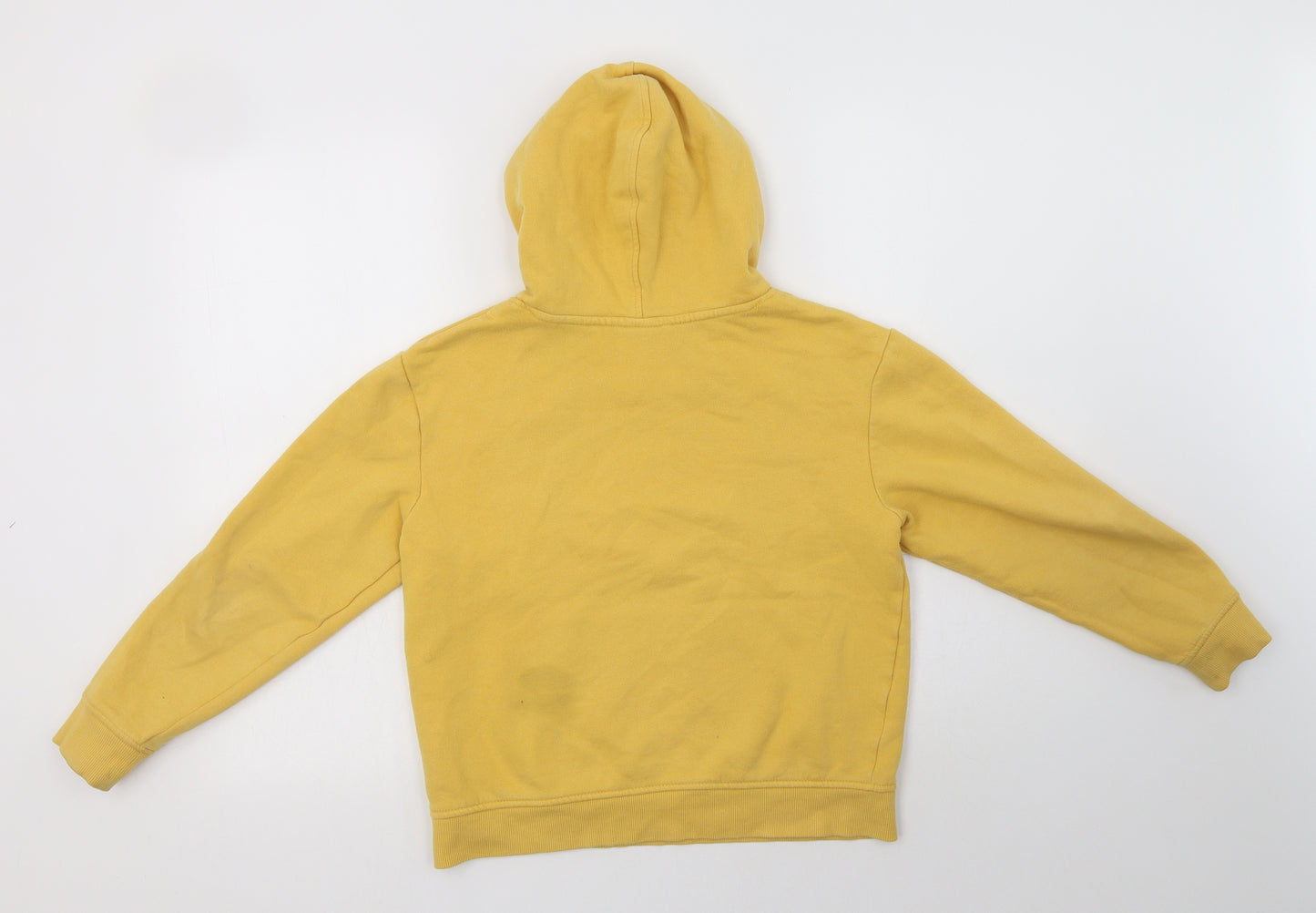 H&M Girls Yellow  Cotton Pullover Hoodie Size 12-13 Years