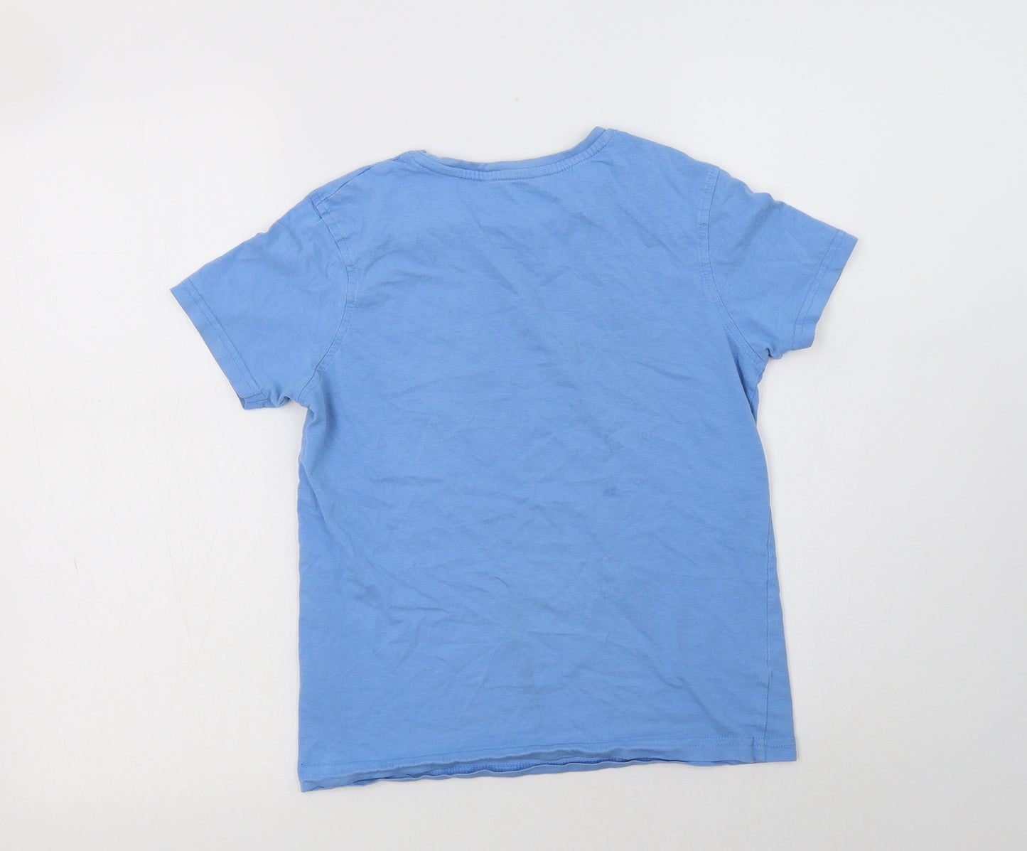 George Boys Blue  Cotton Basic T-Shirt Size 10-11 Years Crew Neck  - Under Control