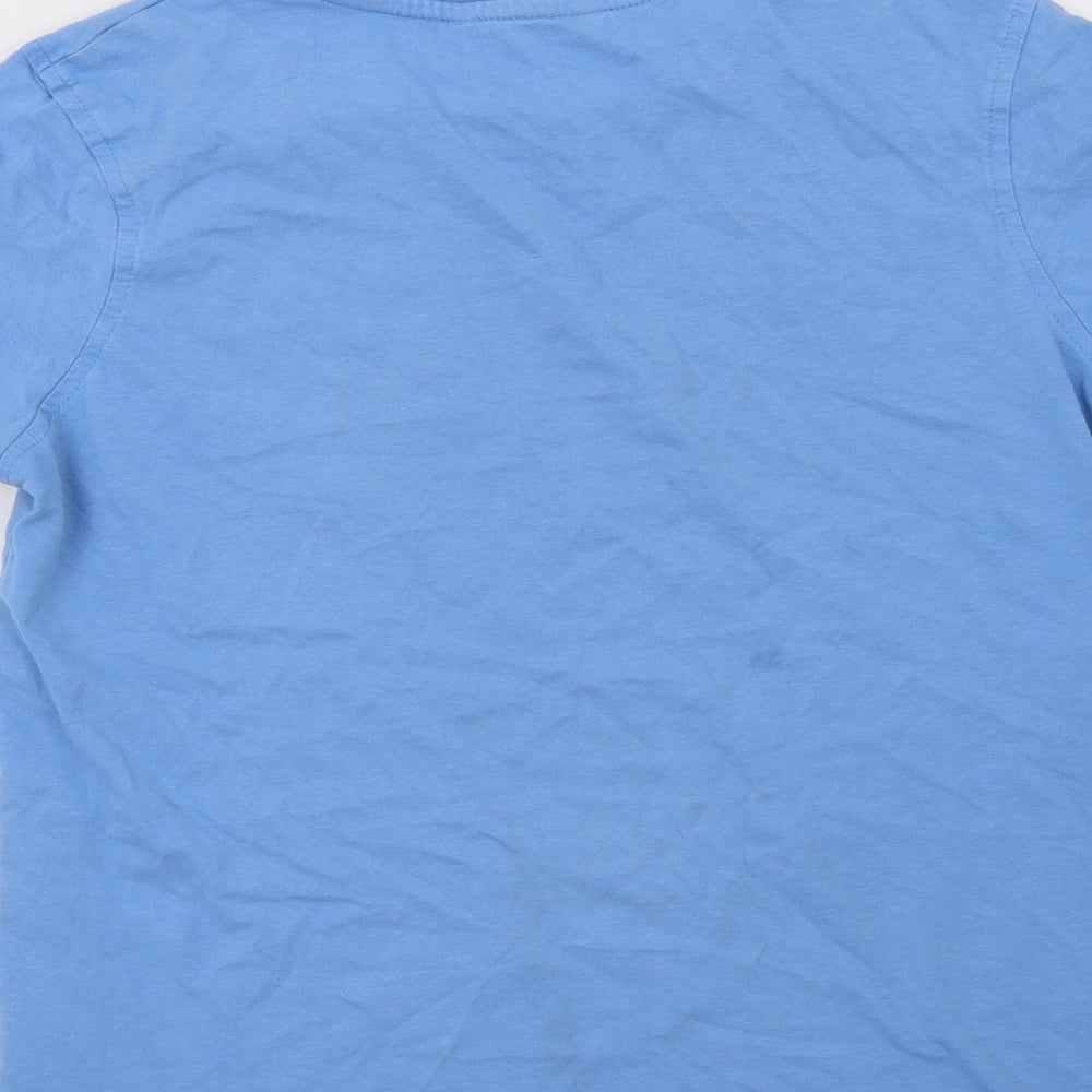 George Boys Blue  Cotton Basic T-Shirt Size 10-11 Years Crew Neck  - Under Control