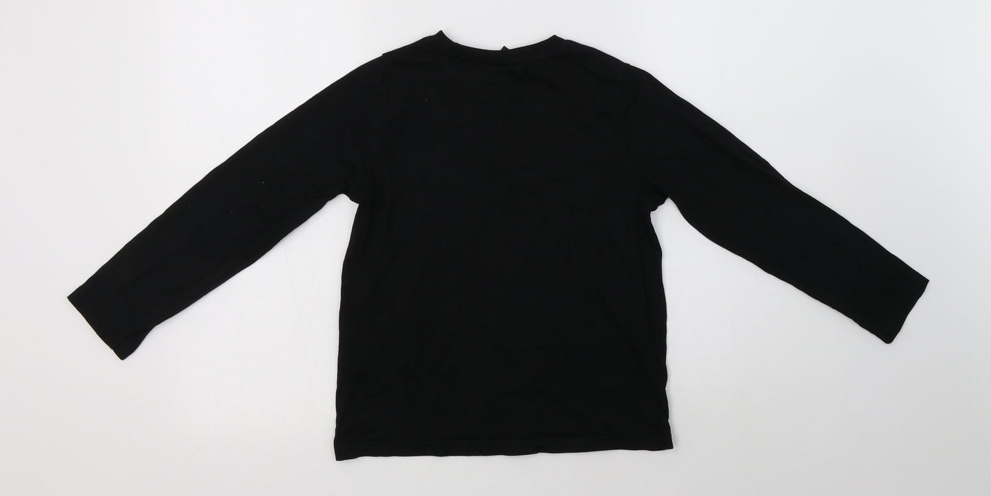 Primark Boys Black  Cotton Basic T-Shirt Size 9-10 Years Crew Neck  - Xbox