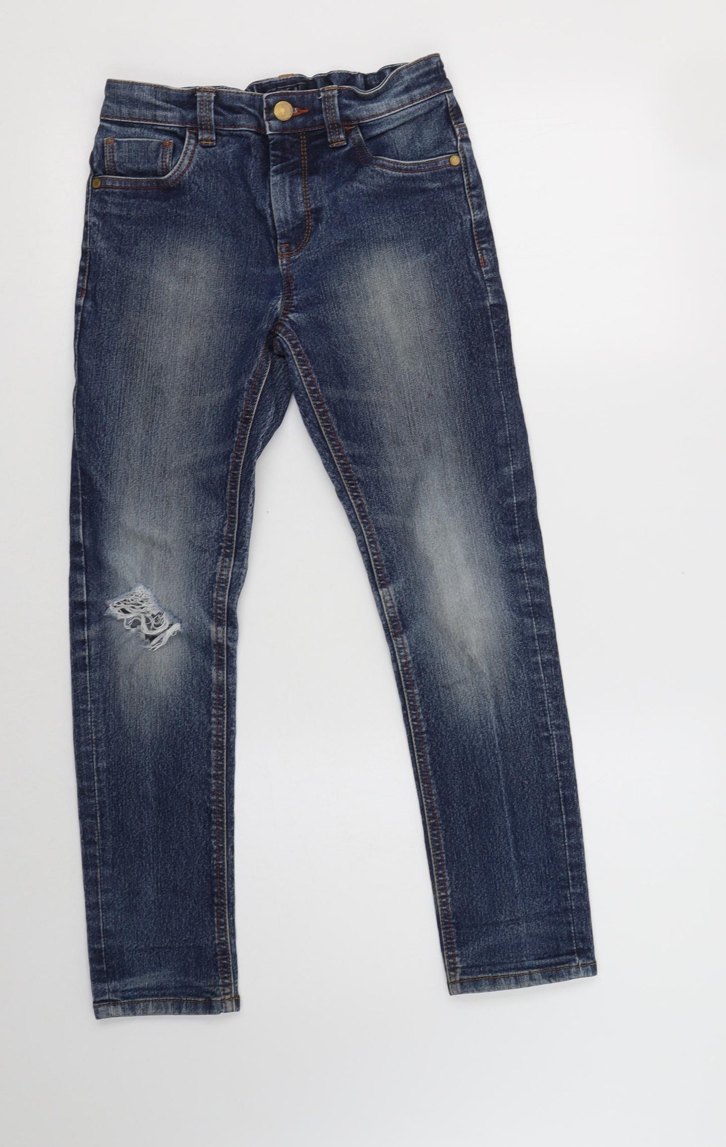 NEXT Boys Blue  Cotton Skinny Jeans Size 9 Years  Regular Button