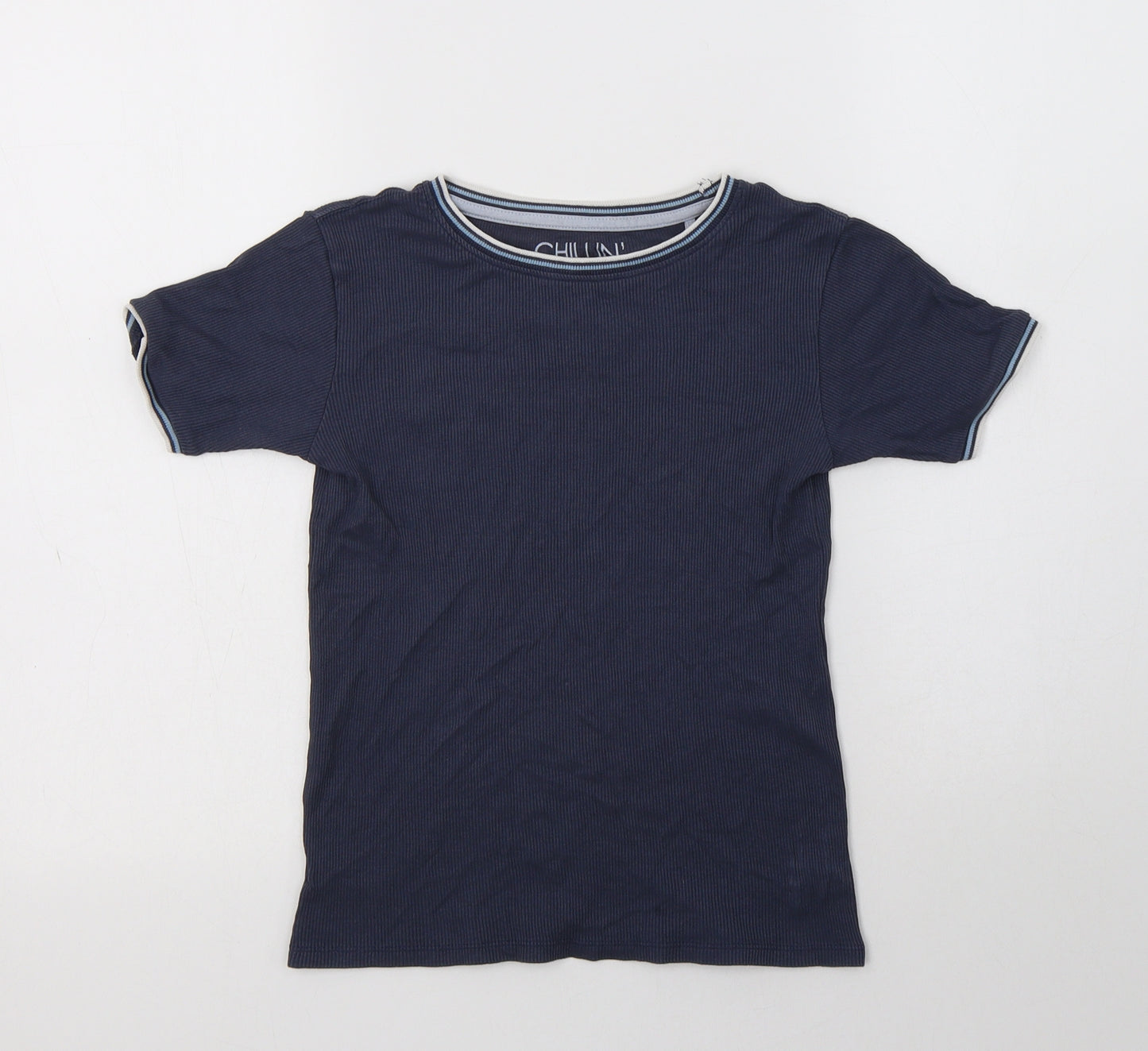 NEXT Boys Blue  Cotton Basic T-Shirt Size 9 Years Crew Neck