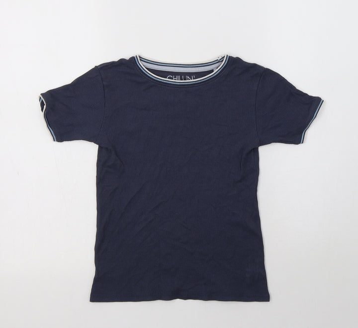NEXT Boys Blue  Cotton Basic T-Shirt Size 9 Years Crew Neck