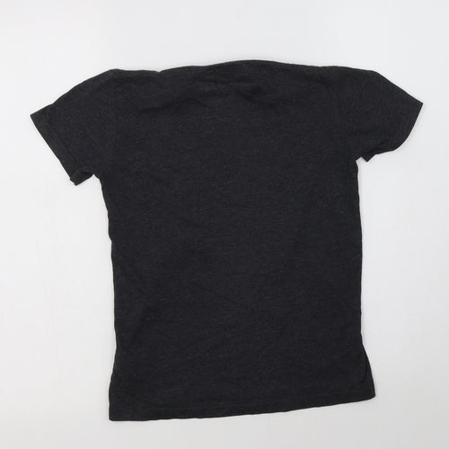 Peacocs Boys Grey  Cotton Basic T-Shirt Size 9-10 Years Crew Neck  - Minecraft