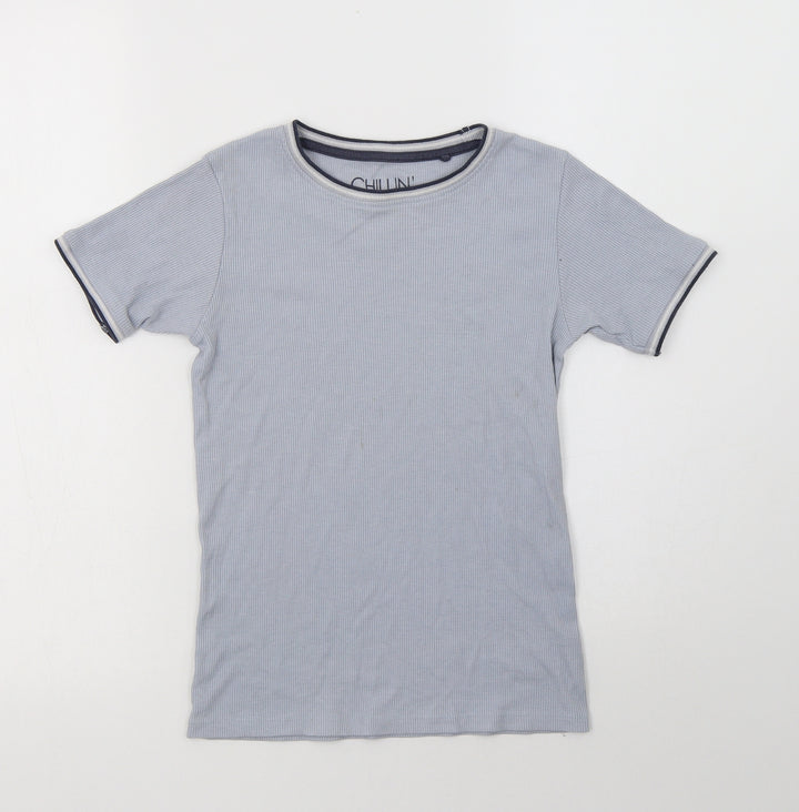 NEXT Boys Blue Cotton Basic T-Shirt Size 9 Years Crew Neck
