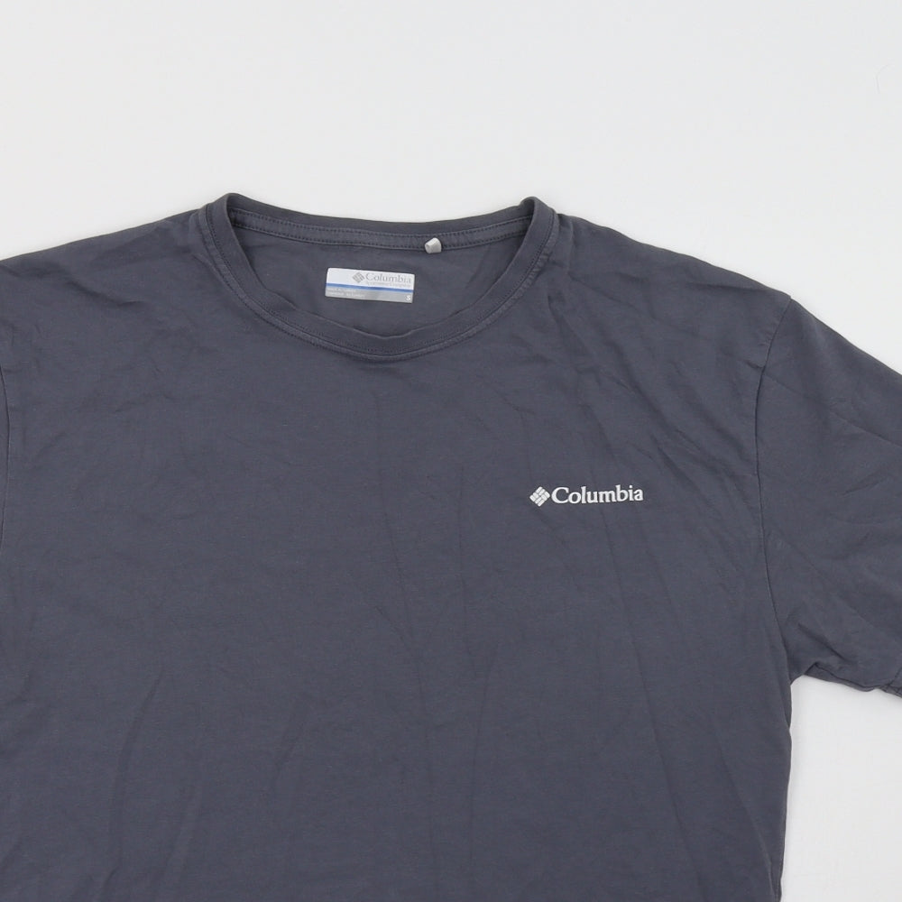 Colum Womens Grey  Cotton Basic T-Shirt Size S Crew Neck
