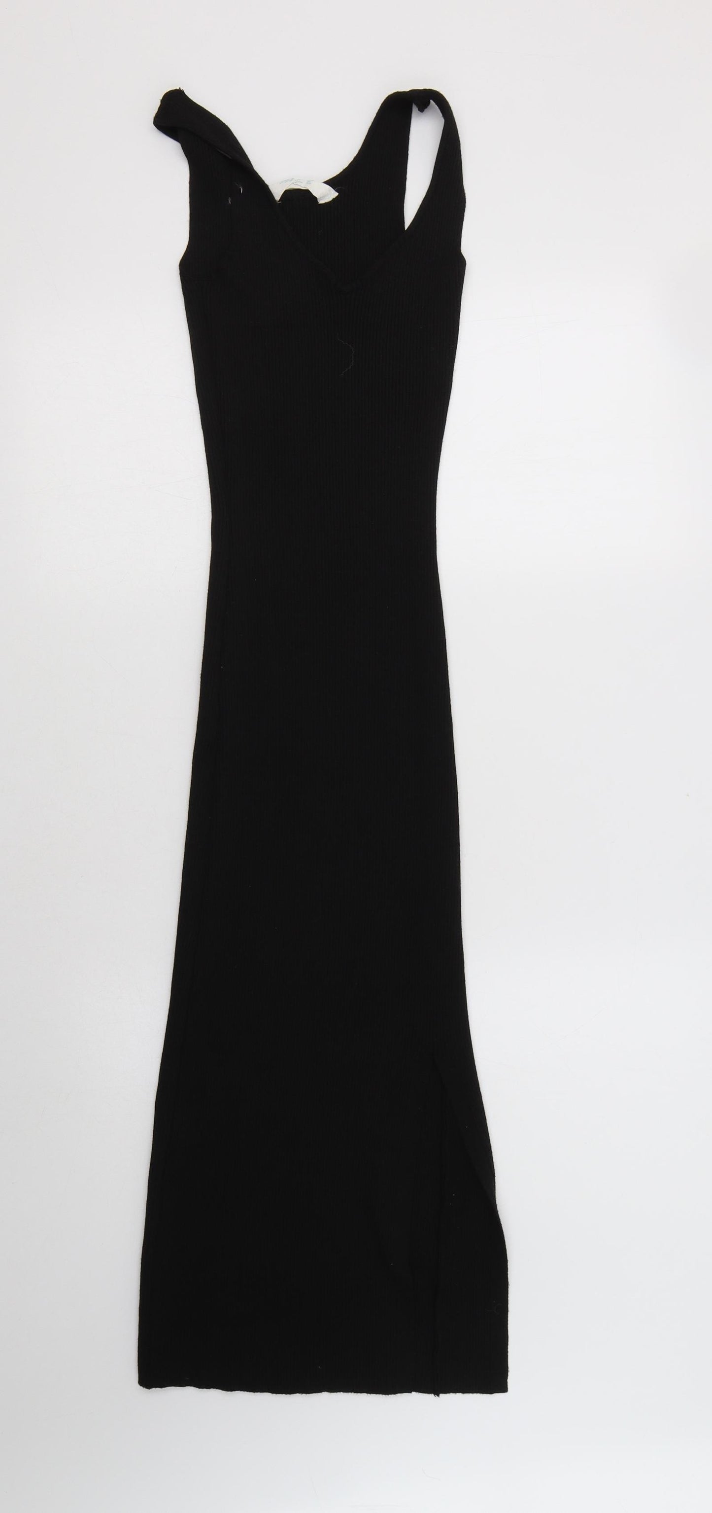 Primark Womens Black  Polyester Jumper Dress  Size 6  V-Neck