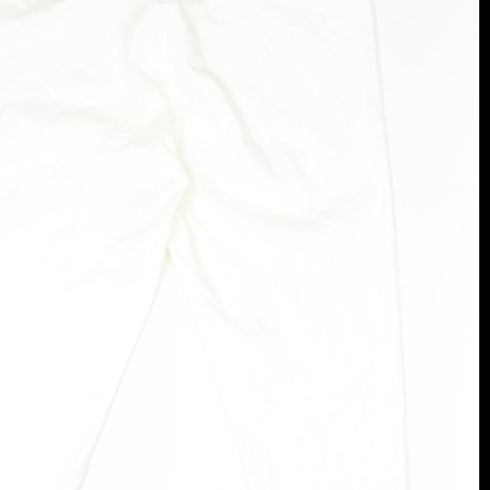 M&S Womens White  Cotton  Leggings Size 18