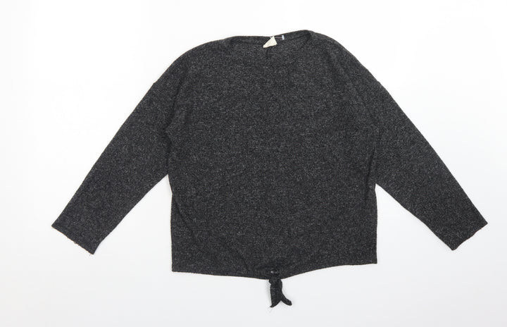 Zara Girls Grey Polyester Pullover Sweatshirt Size 11-12 Years