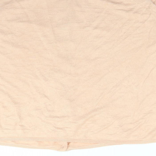 M&S Womens Pink Round Neck  Acrylic Cardigan Jumper Size 12
