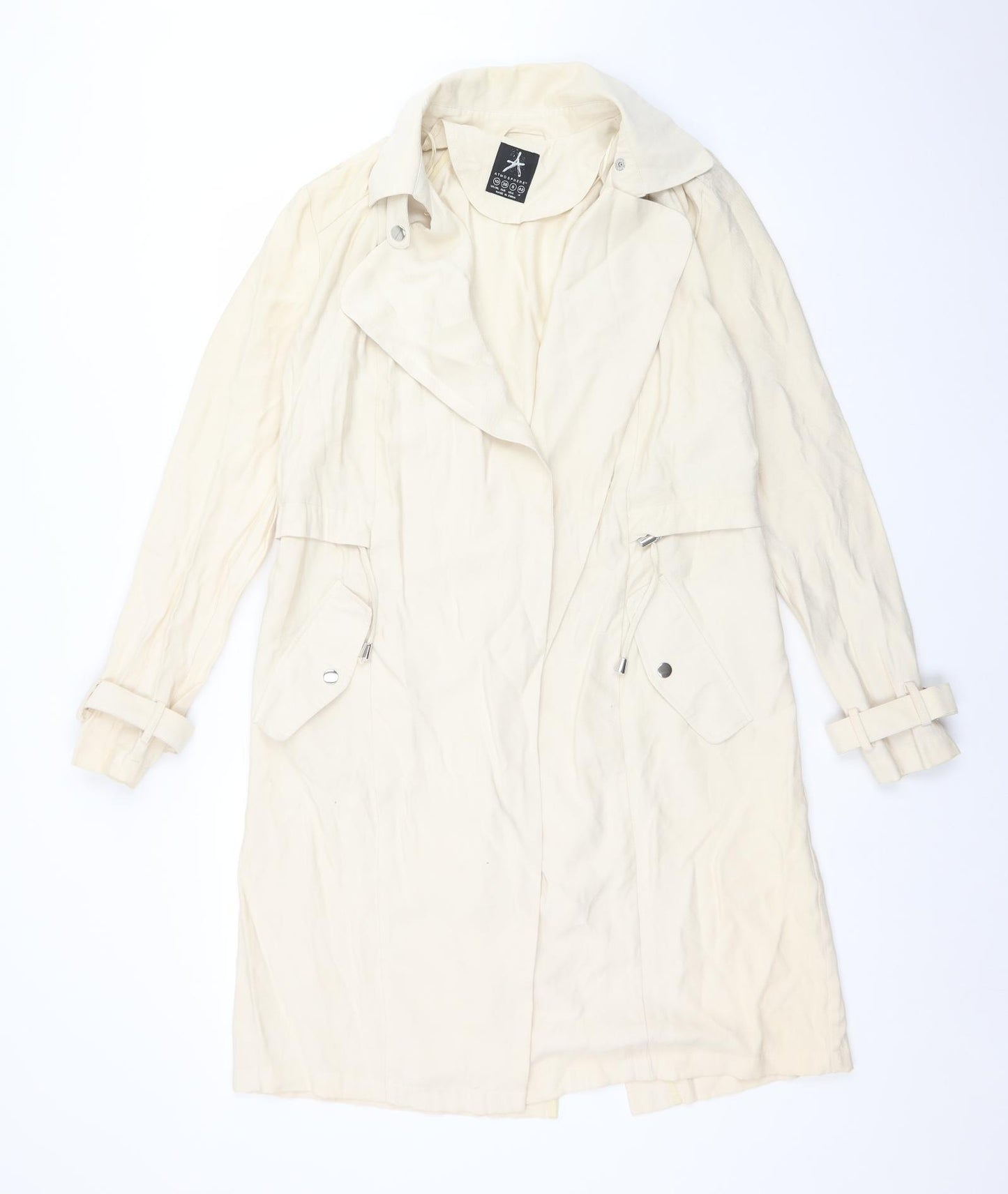 Atmosphere Womens Beige   Trench Coat Coat Size 10
