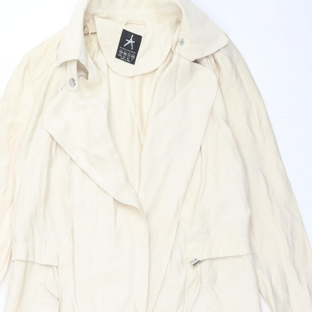Atmosphere Womens Beige   Trench Coat Coat Size 10