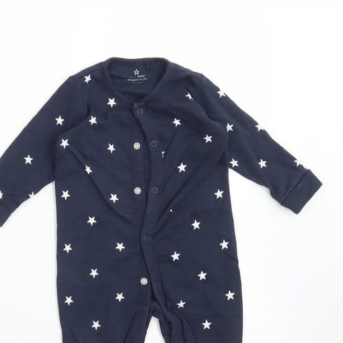 NEXT Boys Blue  Cotton Babygrow One-Piece Size 6-9 Months   - STARS