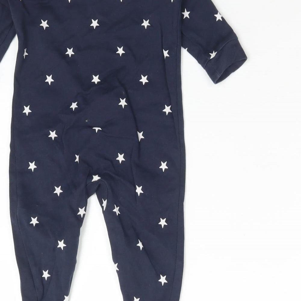 NEXT Boys Blue  Cotton Babygrow One-Piece Size 6-9 Months   - STARS