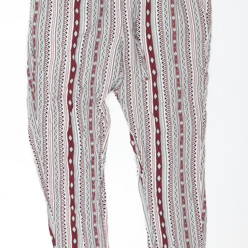Atmosphere Womens Multicoloured Geometric Viscose Bloomer Trousers Size 12 L27 in Regular