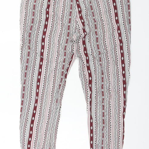 Atmosphere Womens Multicoloured Geometric Viscose Bloomer Trousers Size 12 L27 in Regular