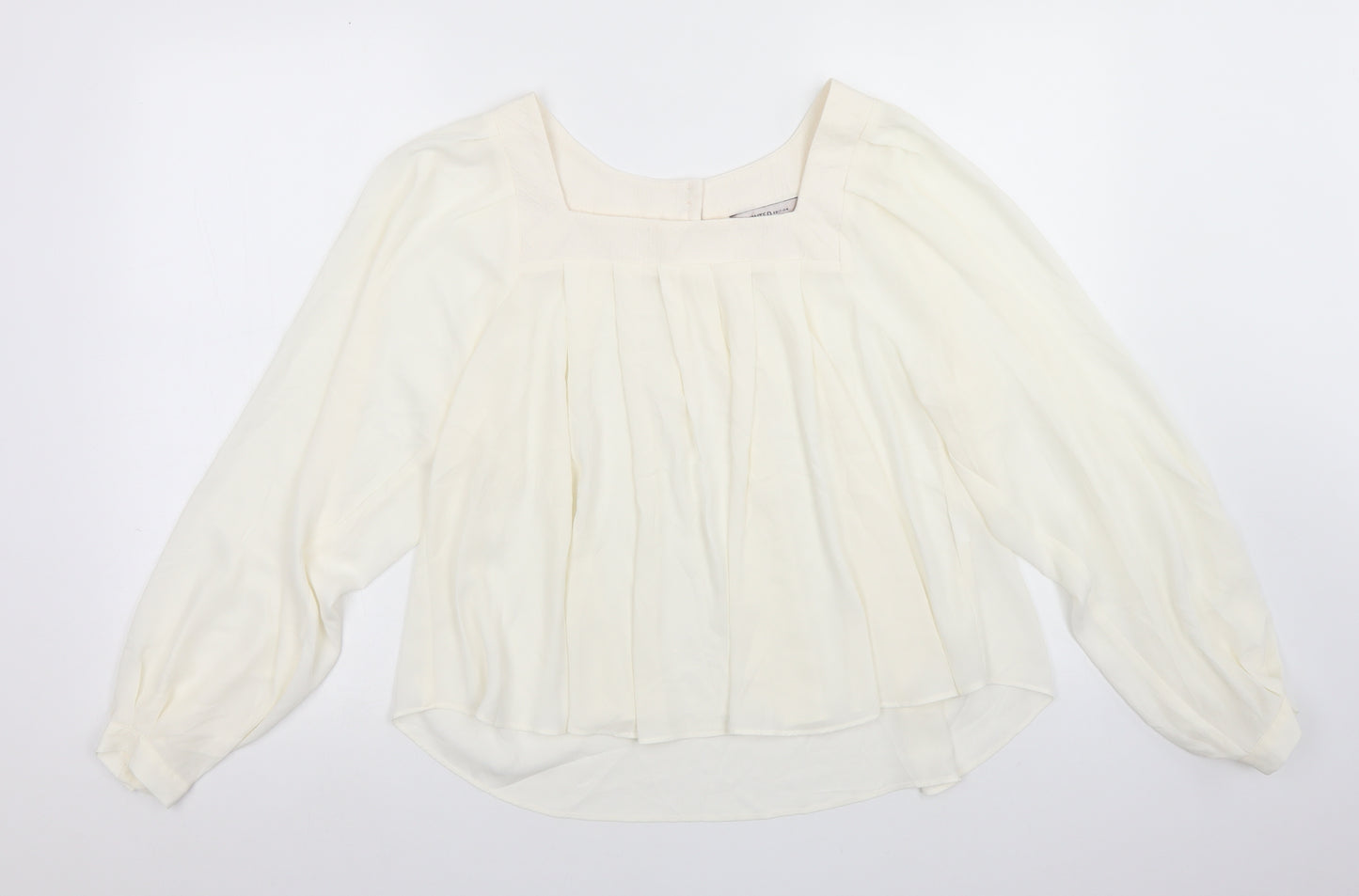 Limited Edition Womens Ivory   Basic Blouse Size 12 Square Neck