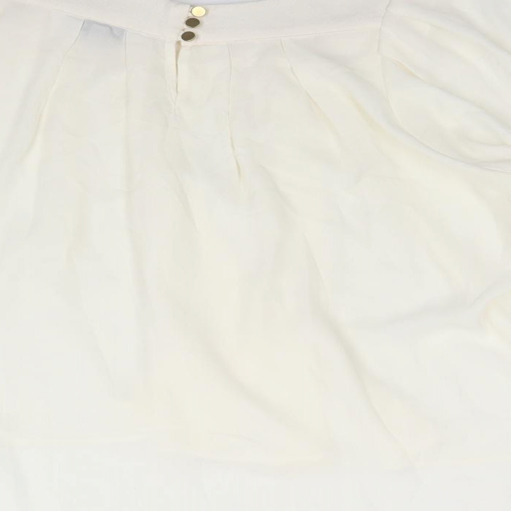 Limited Edition Womens Ivory   Basic Blouse Size 12 Square Neck