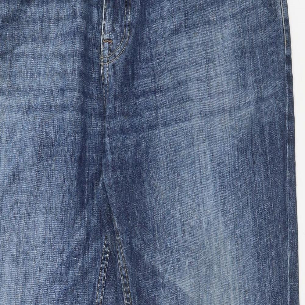NEXT Mens Blue  Cotton Bootcut Jeans Size 38 L31 in Regular