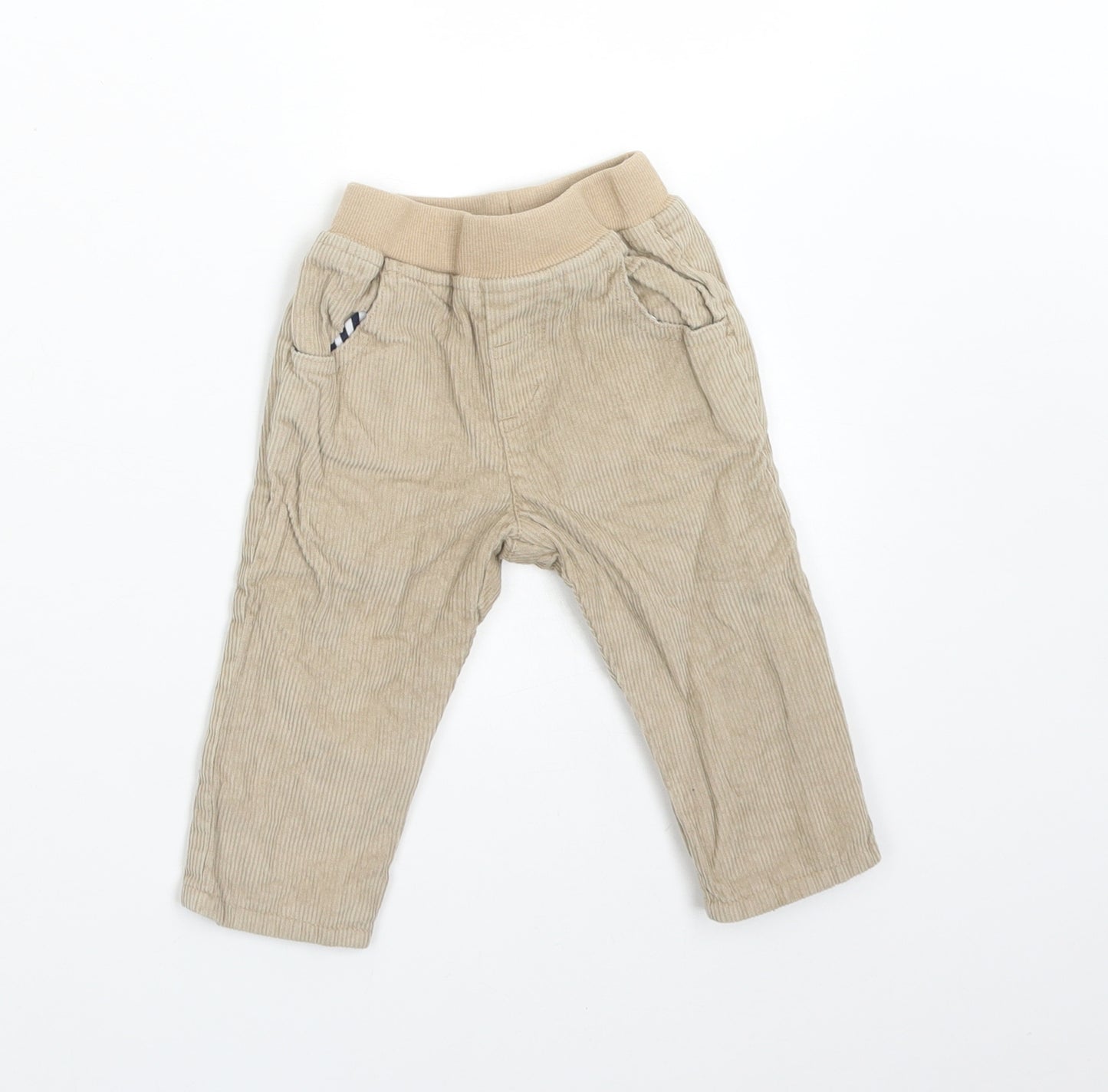 JoJo Maman Bébé Boys Beige  Cotton  Jeans Size 3-6 Months
