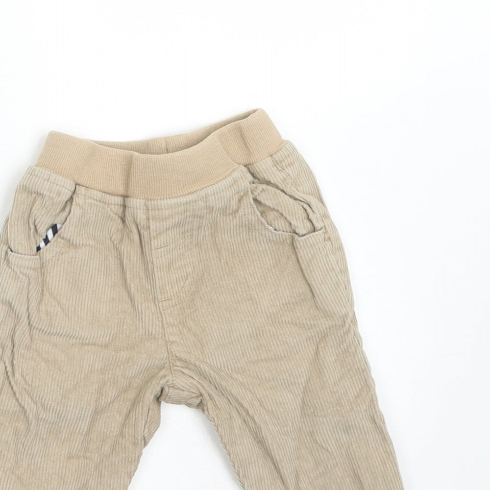 JoJo Maman Bébé Boys Beige  Cotton  Jeans Size 3-6 Months