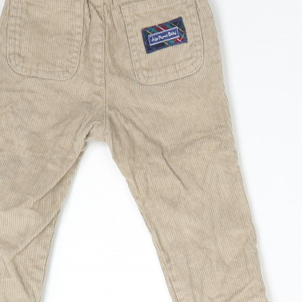 JoJo Maman Bébé Boys Beige  Cotton  Jeans Size 3-6 Months