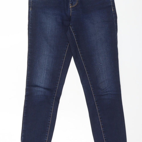 VERO MODA Womens Blue  Cotton Skinny Jeans Size 27 L32 in Regular