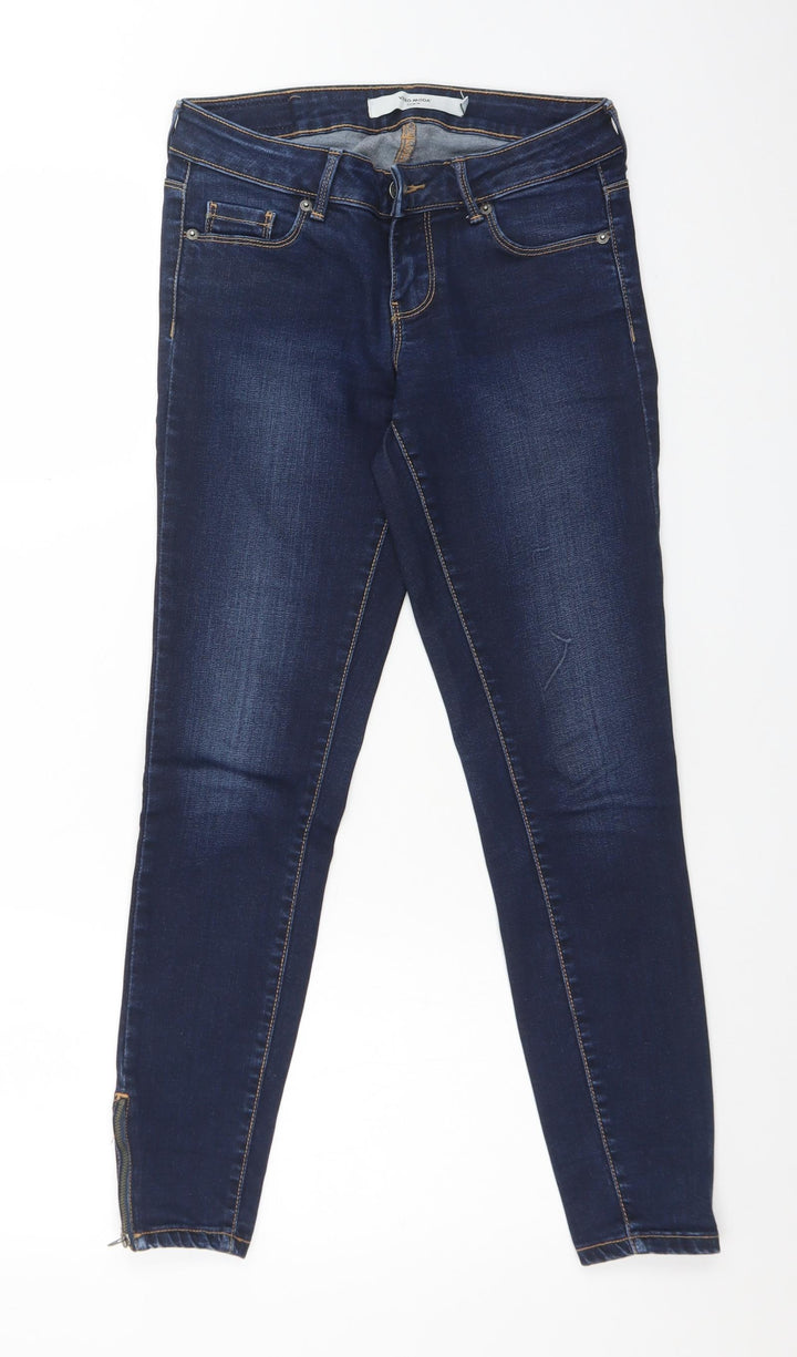 VERO MODA Womens Blue  Cotton Skinny Jeans Size 27 L32 in Regular