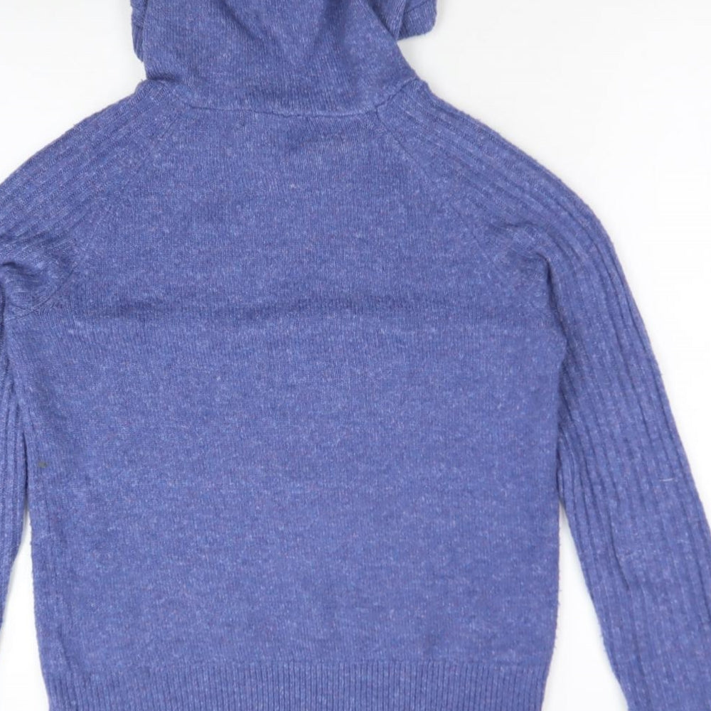 M&S Womens Purple  Acrylic Pullover Hoodie Size XS