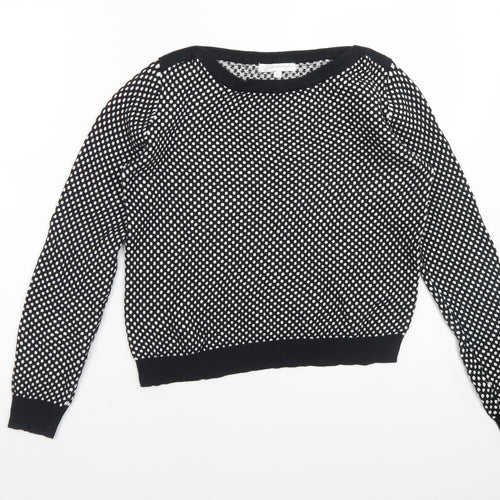 GLAMOUROUS Womens Multicoloured Boat Neck Polka Dot Cotton Pullover Jumper Size 8