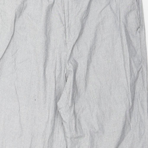 BURTON MENSWEAR Mens Grey  Cotton Dress Pants Trousers Size 36 L27 in Regular