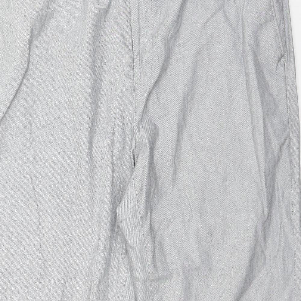 BURTON MENSWEAR Mens Grey  Cotton Dress Pants Trousers Size 36 L27 in Regular