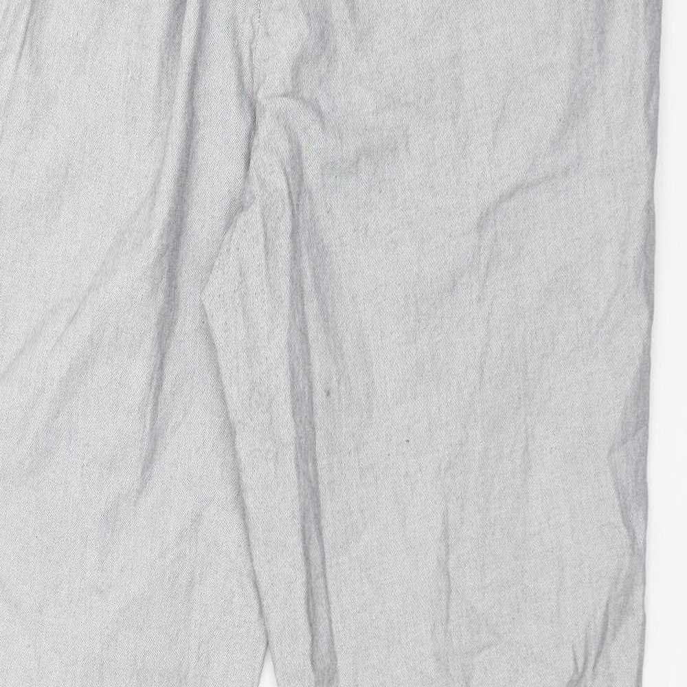 BURTON MENSWEAR Mens Grey  Cotton Dress Pants Trousers Size 36 L27 in Regular