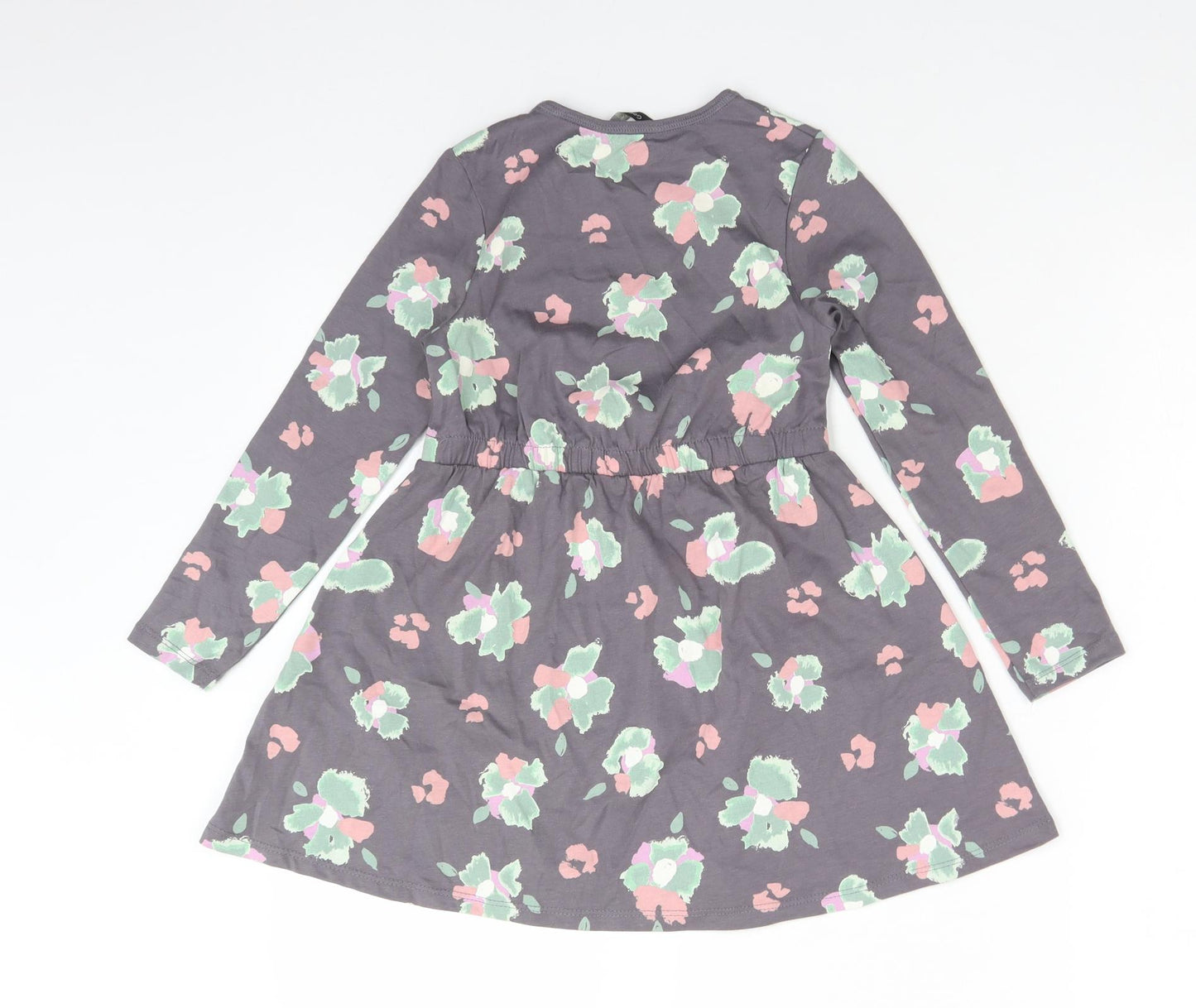 George Girls Multicoloured Floral Cotton Skater Dress  Size 5-6 Years  Round Neck