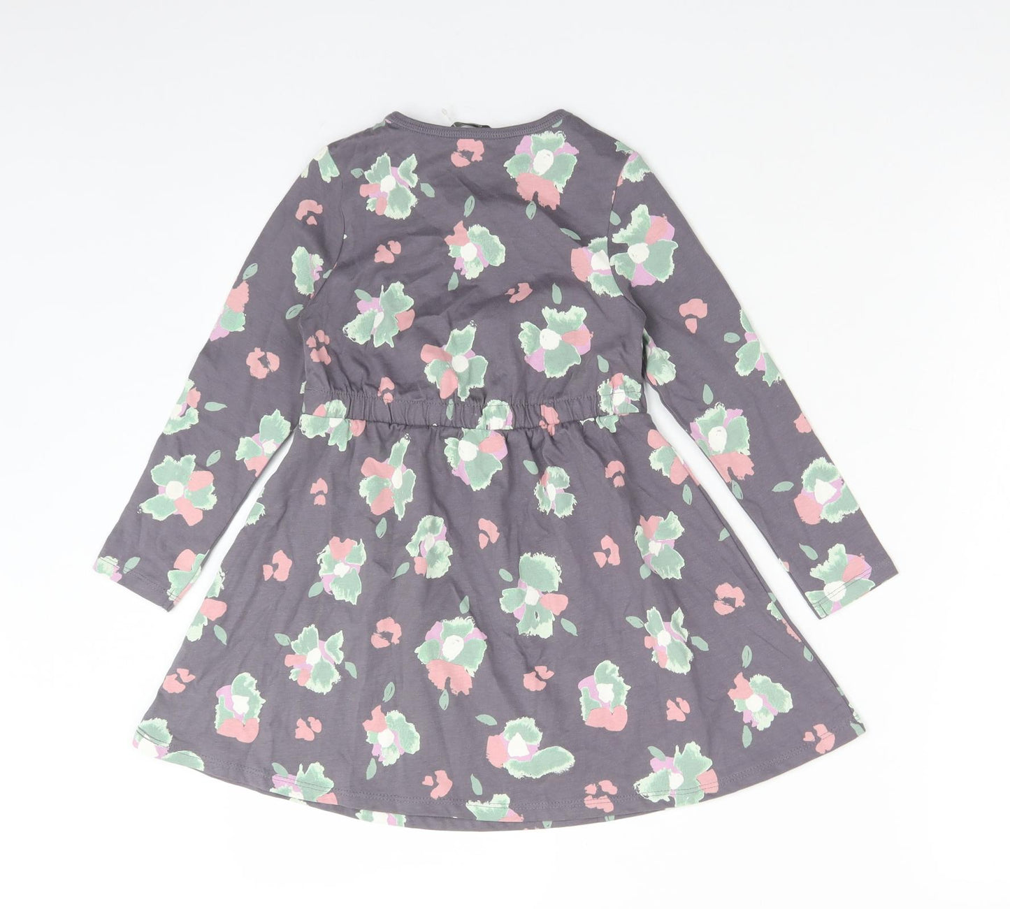 George Girls Multicoloured Floral Cotton Skater Dress  Size 4-5 Years  Round Neck